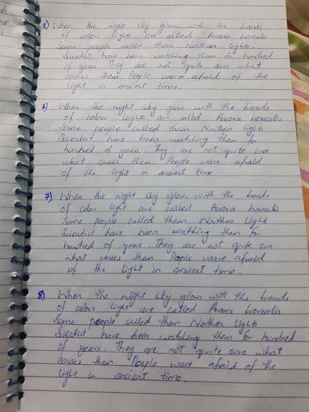 Handwriting . Assignment work 4