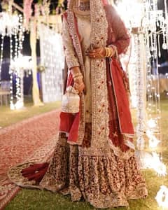 wedding dress sharara  and kameez with 2 dupatta with potli 0