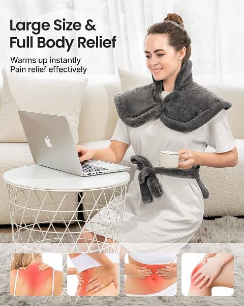 Electric Heating Pad for Back Pain Relief, RENPHO, Heat Pad 8