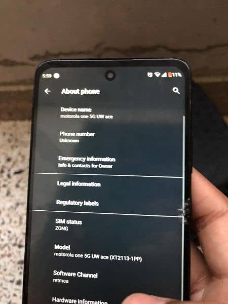Motorola One 5g UW ace official PTA approved 64 Gb Storage 8