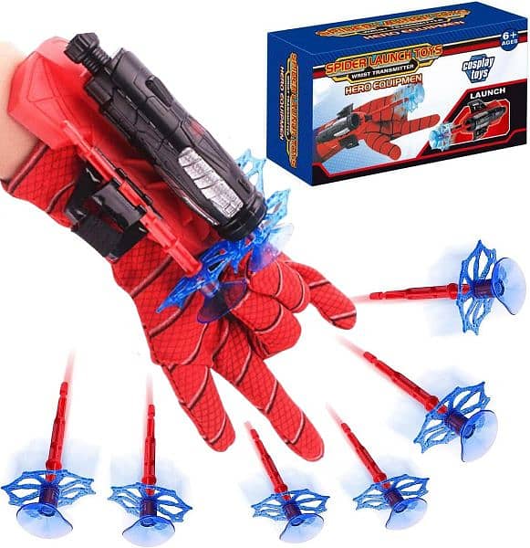 Spiderman Web Dart Shooter With Gloves Launcher Kids Spider Shooter 2