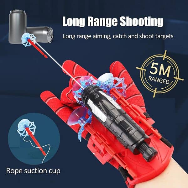 Spiderman Web Dart Shooter With Gloves Launcher Kids Spider Shooter 7