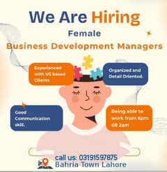 Female Business Development Manager