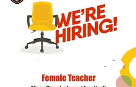Female teachers required