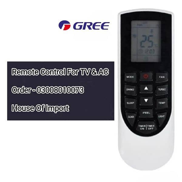AC Inverter Gree Haier LG Remote Control 03008010073 8