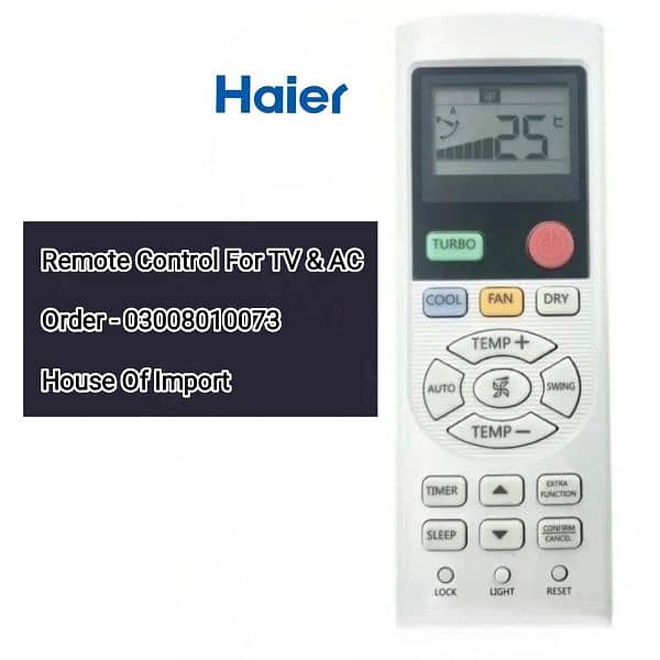 AC Inverter Gree Haier LG Remote Control 03008010073 9