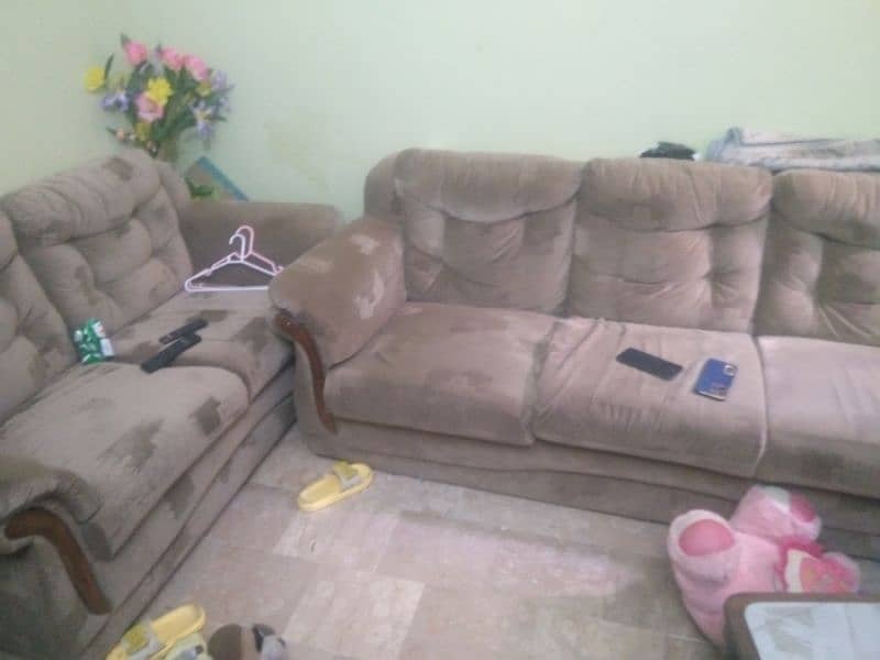 7 seater sofa set in American fabric made for sale 0
