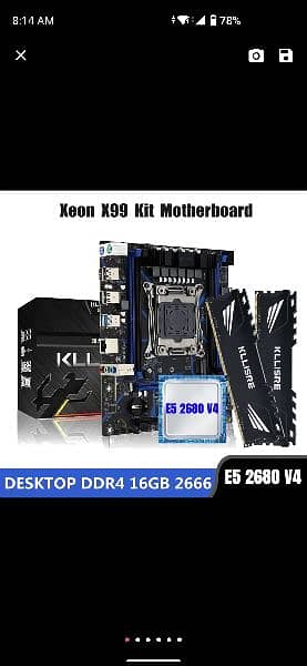 xeone pc E5 2680 V4 14core 28threads with X99 F4motherboard 16GB DDR4 0