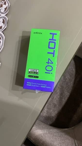 infinix hot 40i new only box opened 0