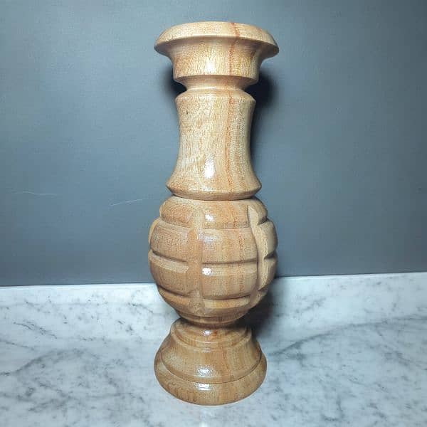 Antique Wood Vases 2 pieces 3