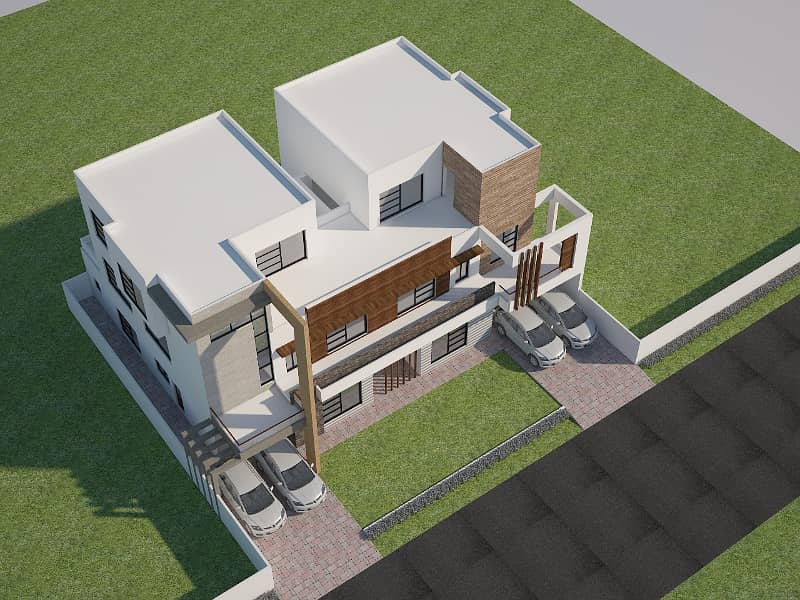 2 Kanal Grey-Structure House Sale (4 Compound Villas Designed In 2 Kanal) 3