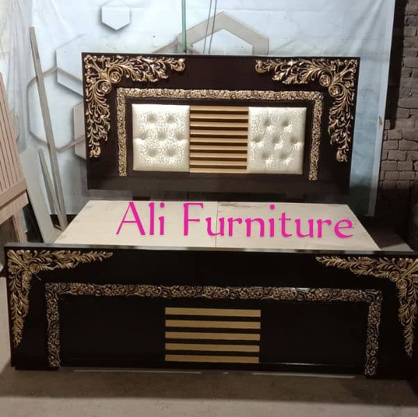 King size wooden double bed 2