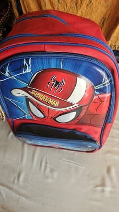 kids begs for school Spiderman red color