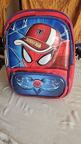 kids begs for school Spiderman red color 1