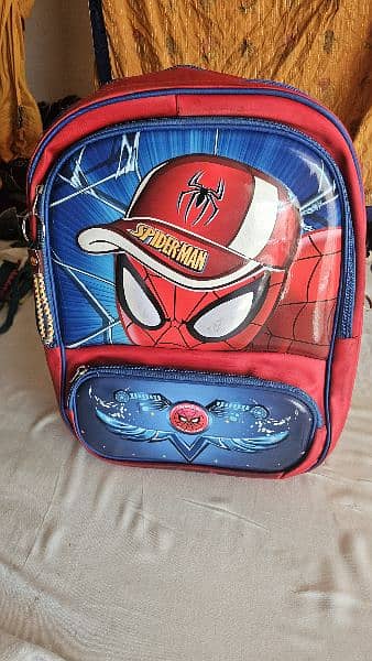 kids begs for school Spiderman red color 2