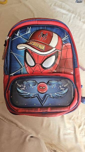 kids begs for school Spiderman red color 5