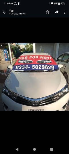 Corolla GLI Automatic For Rent without Driver available