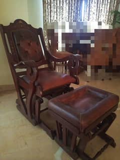 Rocking Chair with Footrest
