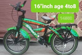 kids cycle (size 16"inch)(age 3to8)ph 0333 7105528 0