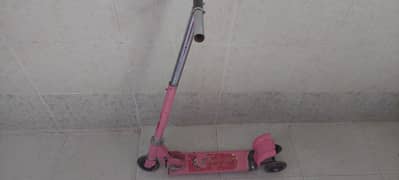 Pink colour kids scooty