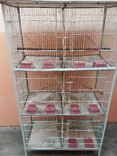 Heavy iron 3 story 6 portion metal bird cage (Urgent Sell)