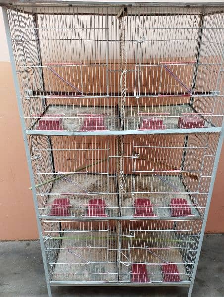 Heavy iron 3 story 6 portion metal bird cage (Urgent Sell) 0