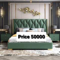 Bed, Side table, King size bed, double bed, sheesham wooden bed