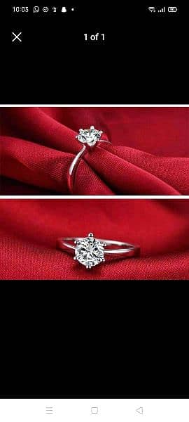 *Diamond style zarcon stones Ring Beautiful design zarcon stones* 0
