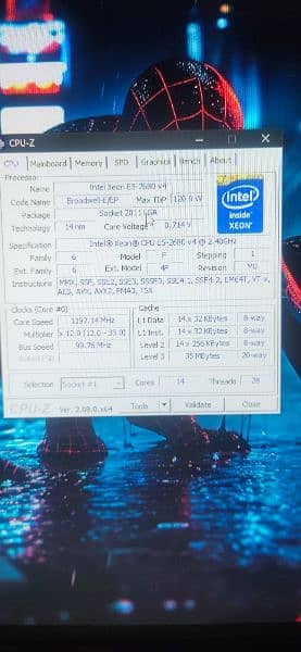 xeone pc E5 2680 V4 14core 28threads with X99 F4motherboard 16GB DDR4 7