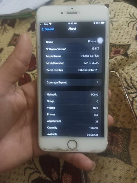 iphone 6s plus pta approved storage 128 GB Bettry health 100 baki ok 3