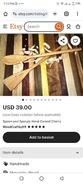 Wooden spoon and spatula set 3