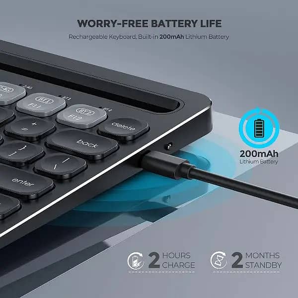 Wireless Bluetooth Keyboard wd Integrated Holder/Keyboard 6