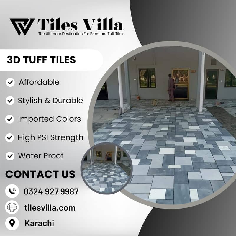 Tuff Tiles / Car Porch And Ramp Tough Tiles / Patio and Swimming Pools 1