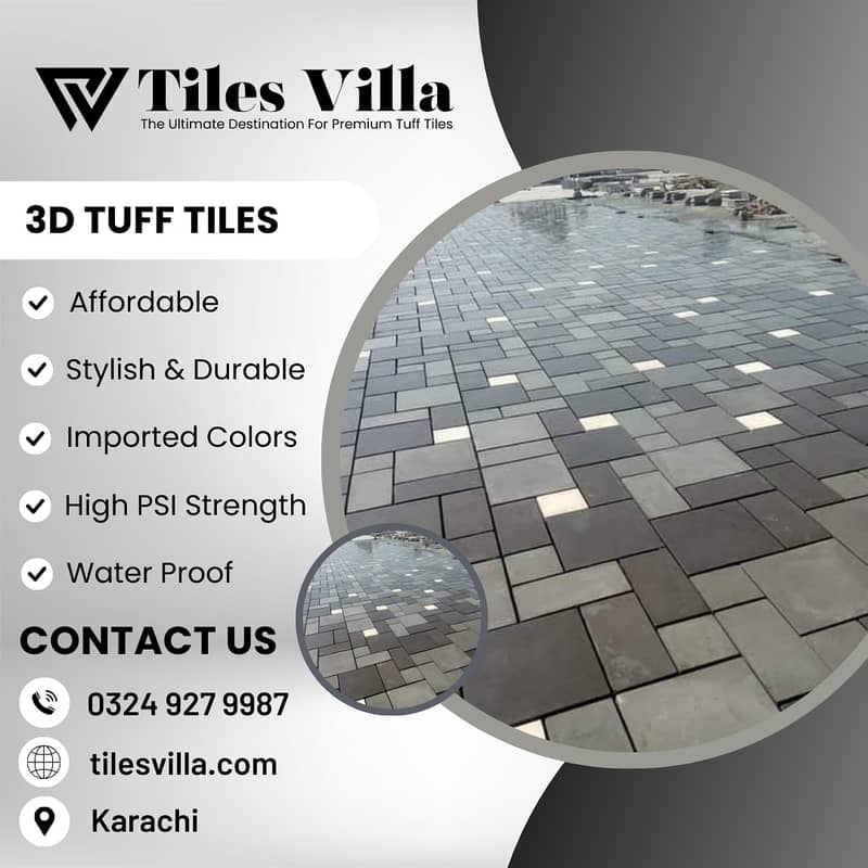 Tuff Tiles / Car Porch And Ramp Tough Tiles / Patio and Swimming Pools 2