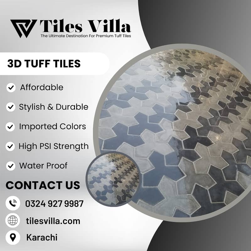 Tuff Tiles / Car Porch And Ramp Tough Tiles / Patio and Swimming Pools 5