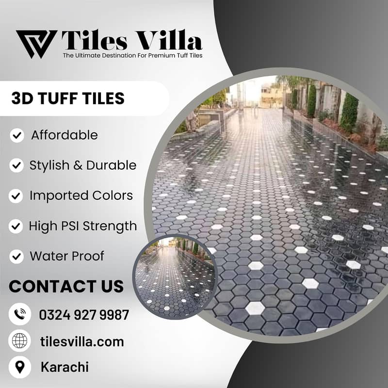 Tuff Tiles / Car Porch And Ramp Tough Tiles / Patio and Swimming Pools 7
