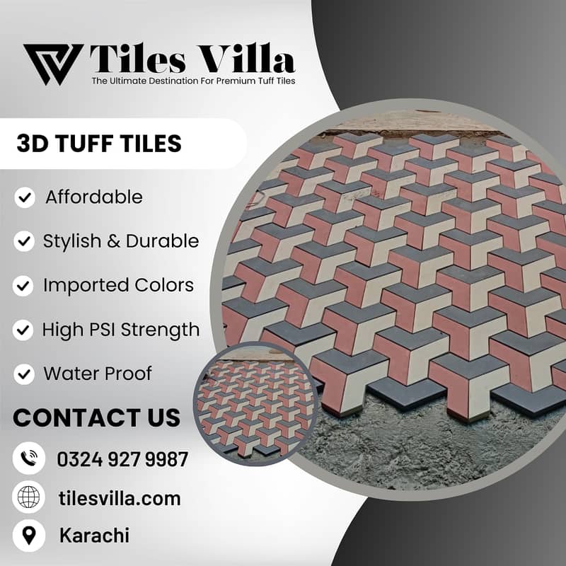 Tuff Tiles / Car Porch And Ramp Tiles / Garden Tiles 1