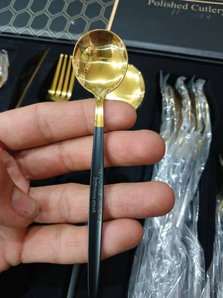 Golden Stainless Steel cutlery set 24 pcs 5