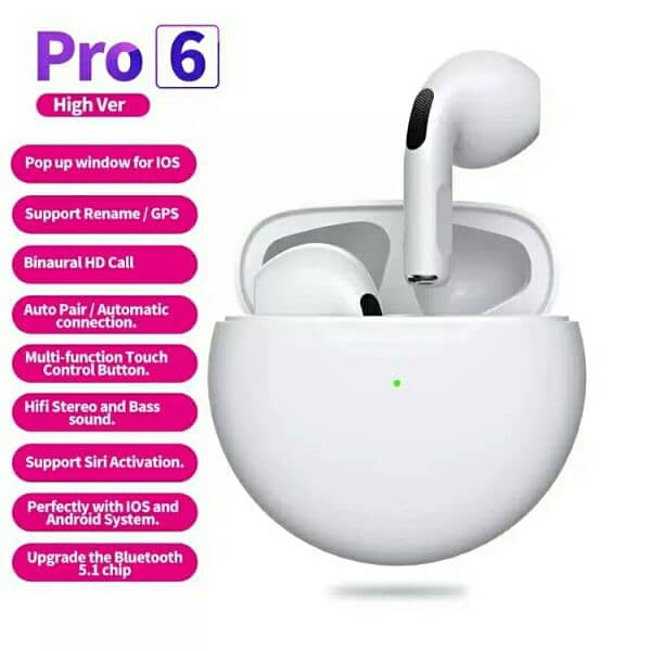 Pro 6 Airpods available for sale 3
