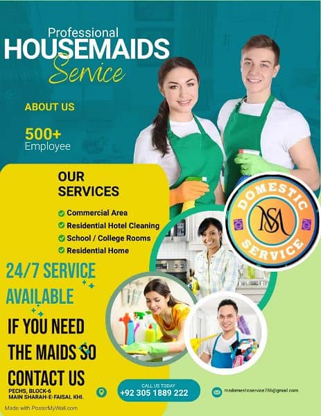 House Maids, Helper, Nanny, Babysitter, Couple Maids, Domestic Staff 0