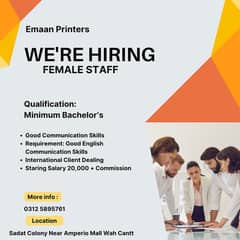 Female Marketing And Sales Executive