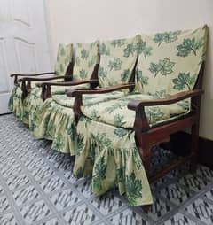 Chair Set 4 Chairs with Cover and Cushions 0323-6342137