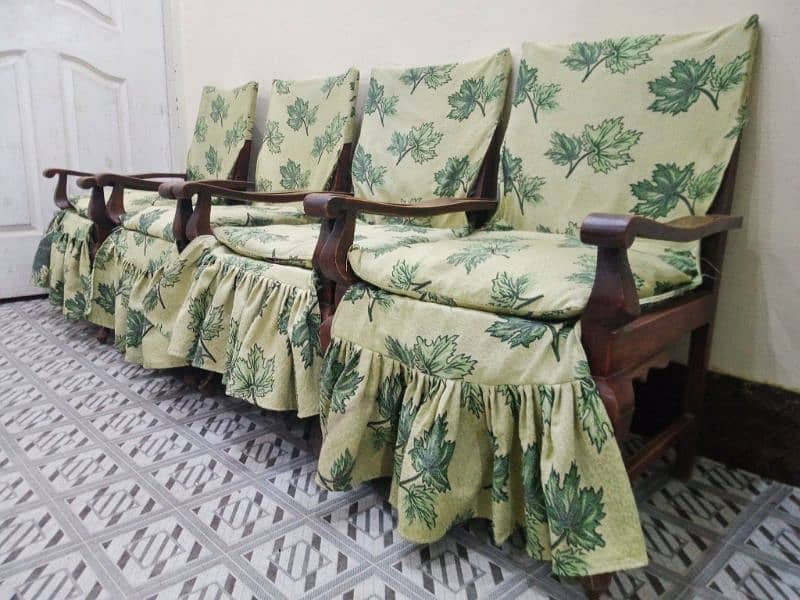 Chair Set 4 Chairs with Cover and Cushions 0323-6342137 1