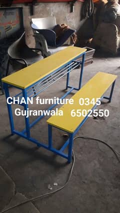 College chair & table/University furniture/desk/School furniture/bench 0