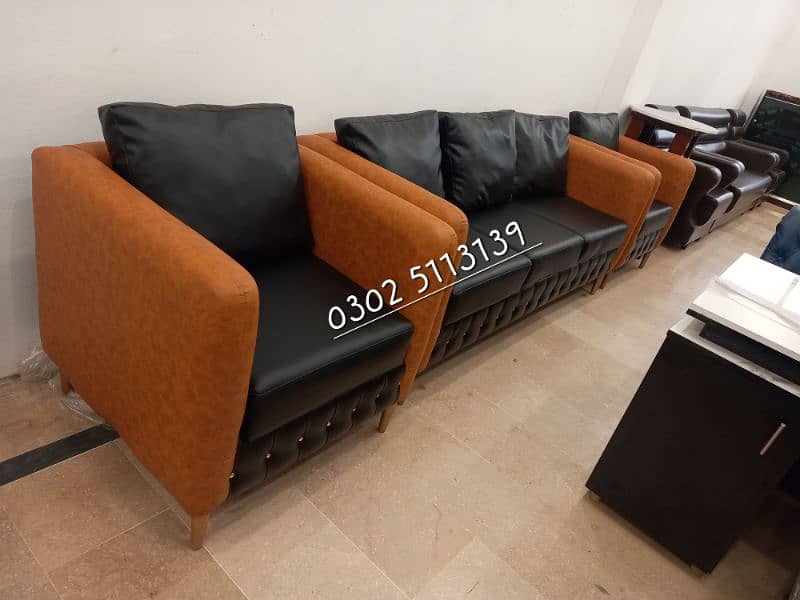 Five Seater Sofa set | Leather Sofa | Home Office Sofa | 2