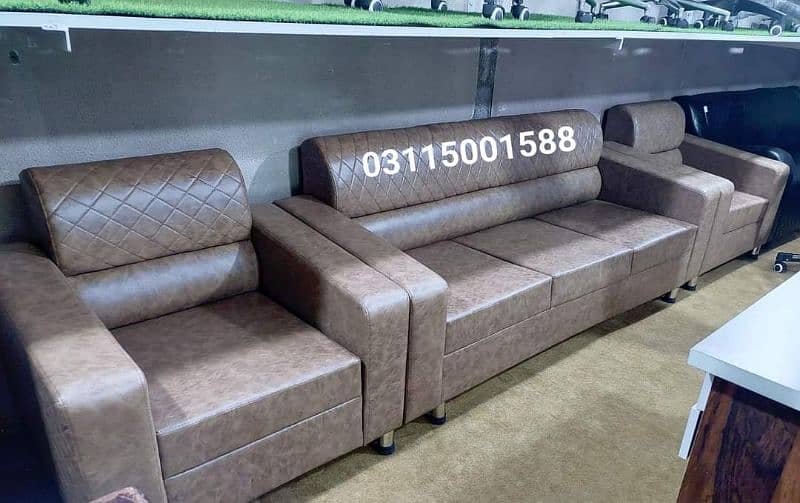 Five Seater Sofa set | Leather Sofa | Home Office Sofa | 3