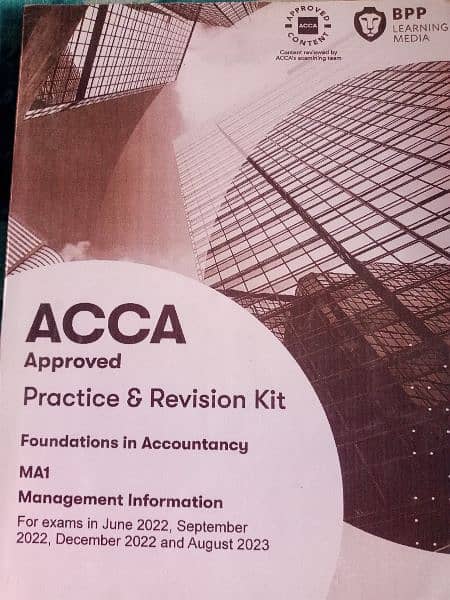 ACCA MA1 study text and kits 2
