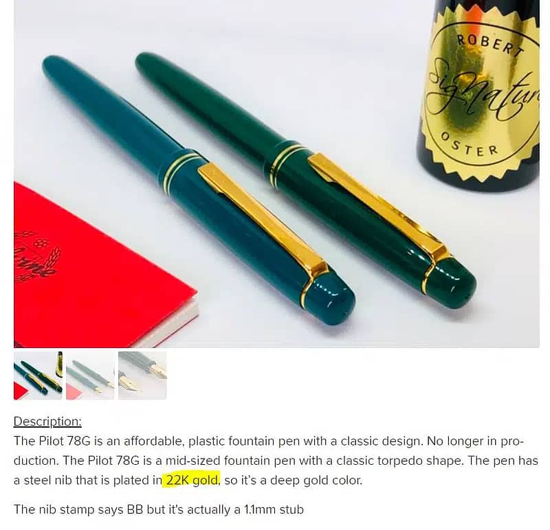Pilot Fountain Pen- Made in Japan 100th Anniversary LTD edtn 5