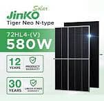 jinko N-Type Solar panel 580watt Bifocals