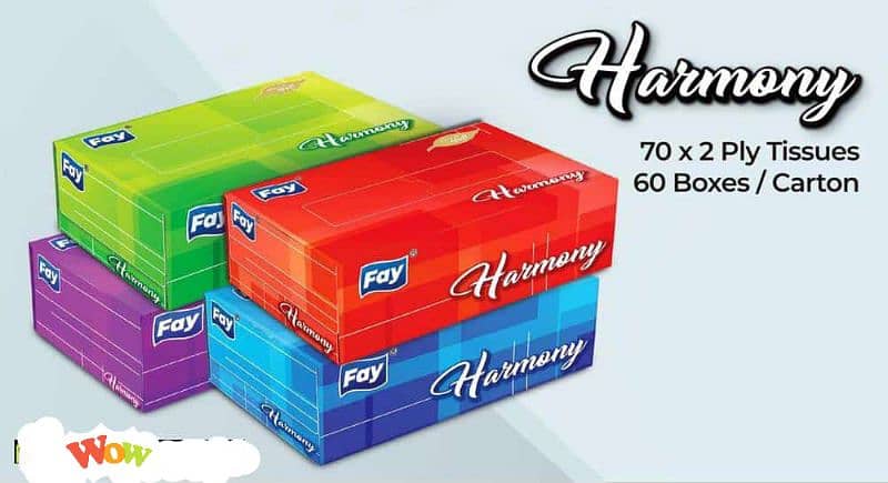 Facial Tissue Box, Pack of 4 1
